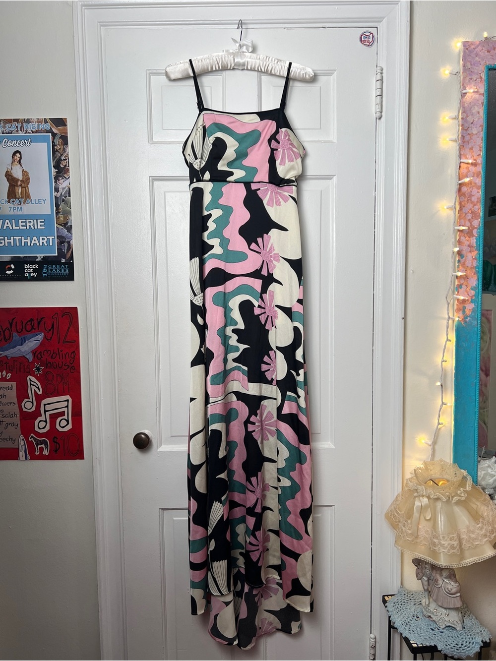 Anthropologie OOPSCOOL XS Graphic Floral Maxi Dress